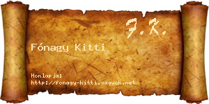 Fónagy Kitti névjegykártya